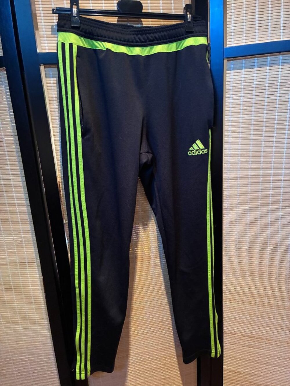 Adidas Climacool Black & Neon Green Tiro Track Pants M